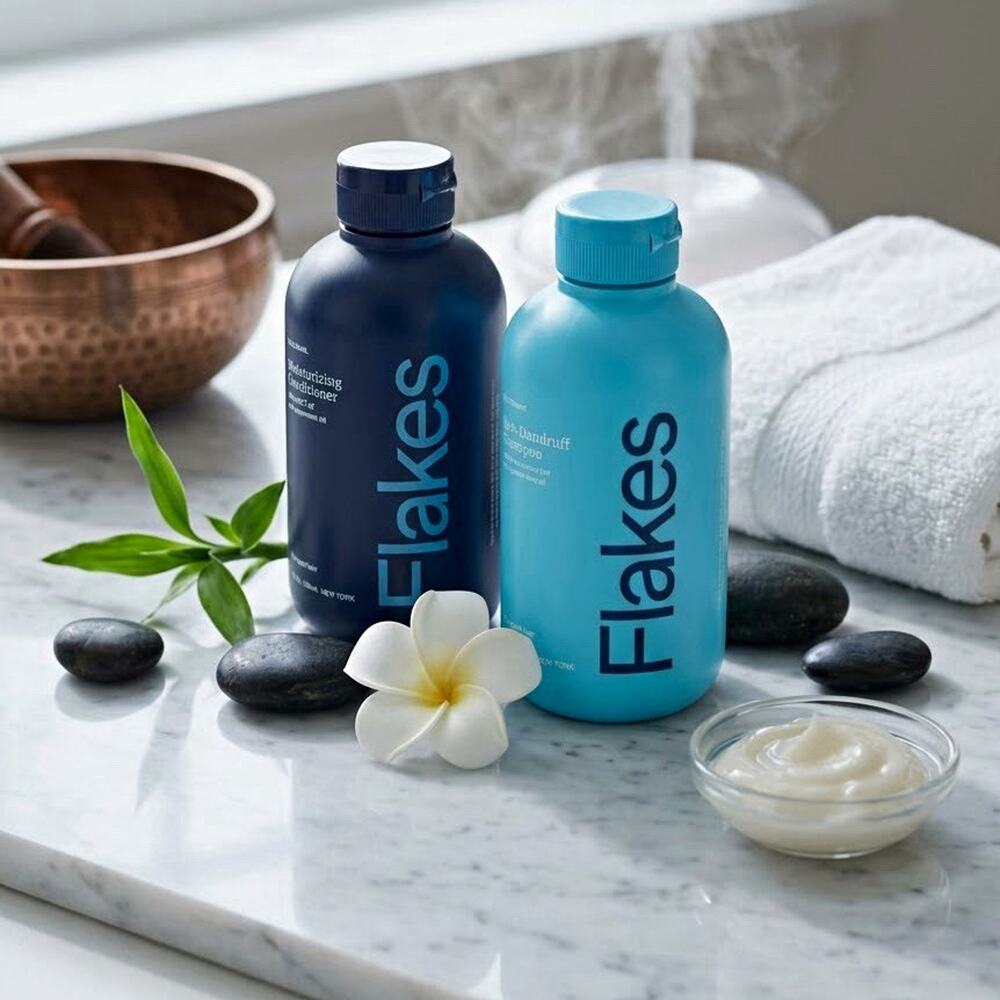 Flakes Anti-Dandruff Shampoo & Moisturizing Conditioner Set 9 fl oz 266ml Duo